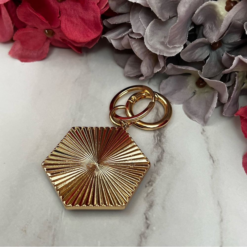 Gorgeous Golden Bumblebee and Leopard Hexagon Keychain Charm - Picture 9 of 16